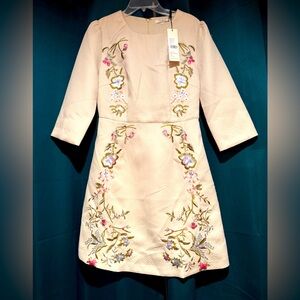 Darling Hayden ivory embroidered Dress 10 NWT